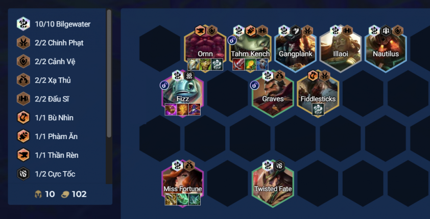 Tướng bổ sung cuối trận cho đội hình Bilgewater